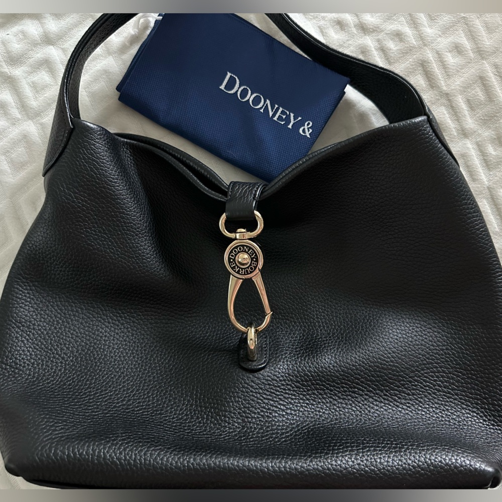 Dooney & Bourke Leather Hobo Bag with Buckle